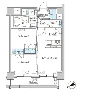 プリマリード南青山【6階】の間取り