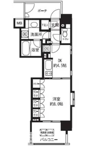 ライオンズシティ白金高輪【5階】の間取り