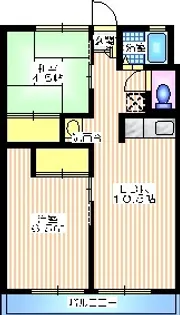 シティハイム ササヤマA【2階】の間取り