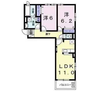 ウルザブルン【2階】の間取り