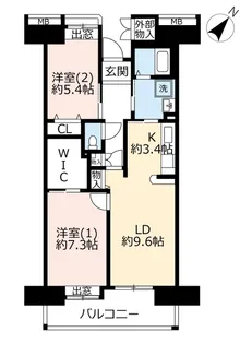URビーコンヒル能見台サウスヒル【14階】の間取り