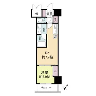 クロスレジデンス神戸元町【3階】の間取り