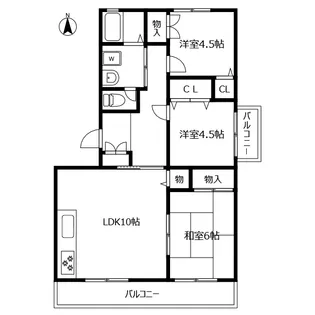 ハイツあすか【1階】の間取り