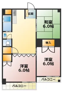 グランドール日名南【2階】の間取り