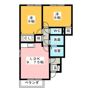 フローラルパークス B棟【1階】の間取り