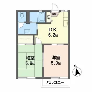 グリーンフィールド C【2階】の間取り