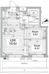 メイクス若松河田【4階】の間取り