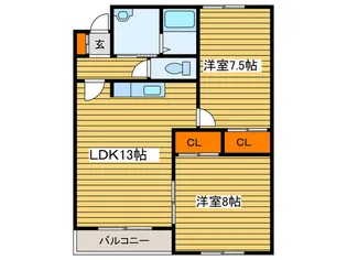 東栄サンホームA【1階】の間取り