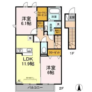 Love letter B【2階】の間取り