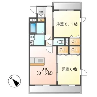 メルベーユII【3階】の間取り