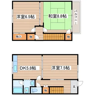 メゾネット鹿野の間取り