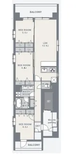 スプランディッド品川DUE【6階】の間取り