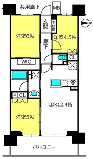 プレミアムレジデンス武蔵浦和【3階】の間取り
