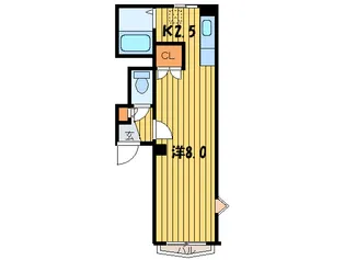 ジュネスコ-ポラス【3階】の間取り