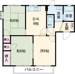 ガーデンハイツ志村 C棟【2階】の間取り