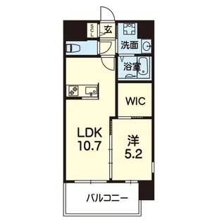 ライズ健軍参道【2階】の間取り