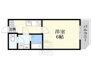 グランパシフィック恵美須西【7階】の間取り