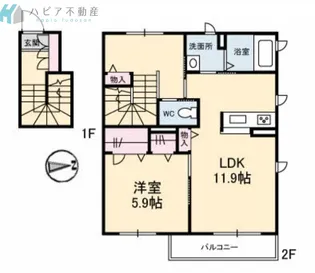 メゾン ド ジュラク【2階】の間取り