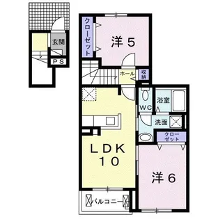 ルミナーレ西浜【2階】の間取り