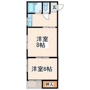 コーポチェリー松橋A・B【1階】の間取り