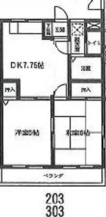 ガーデニア宇喜田【2階】の間取り