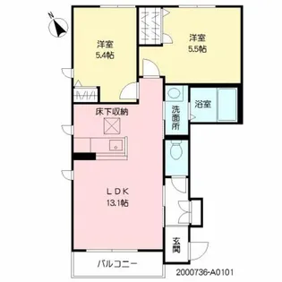 サンミズハ A棟【1階】の間取り