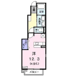 リバ-ス露橋【1階】の間取り