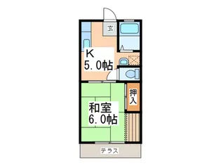 マメゾン中山【2階】の間取り