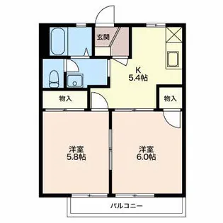 フレグランスみかげII【2階】の間取り