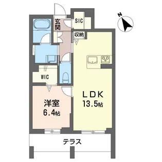 グラストン【1階】の間取り