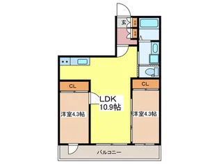 メゾン・メルヴェイユ【2階】の間取り