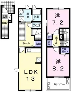 サンローズ旭C棟【3階】の間取り