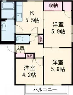 ディアスNODA C【1階】の間取り