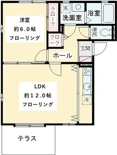 フローレス・アマポーラ【1階】の間取り