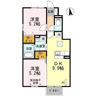 セジュール B【1階】の間取り