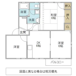 フレグランス河和田 A棟【2階】の間取り