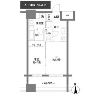 カスタリア森下【4階】の間取り