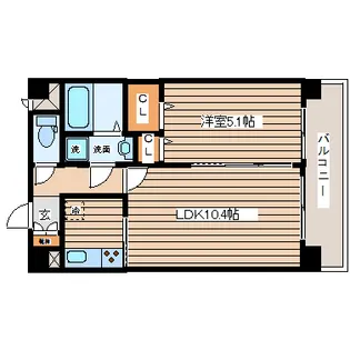 グランジュールマンション高砂駅前【9階】の間取り