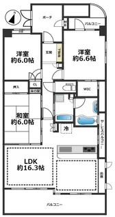 ファミリーヒルズ大倉山【8階】の間取り