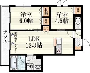 シェリーココ【1階】の間取り