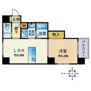 セリユ下大利【4階】の間取り