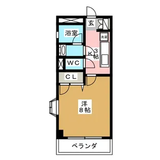 リッジウェイ十日市場【2階】の間取り