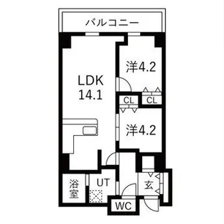 シティコート目黒【12階】の間取り