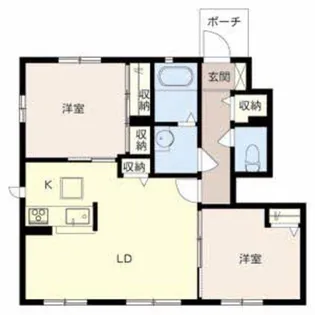 アパーゼ英賀【1階】の間取り