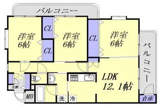 ヴィラ府中(旧クロスデータビルNo.27)【2階】の間取り