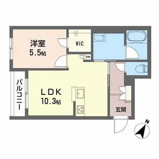 シャーメゾン イーストキャッスル【2階】の間取り