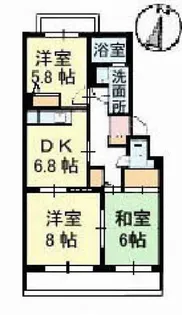 ベイヒル宮島口【3階】の間取り