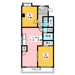 スカイマンションカニエ【4階】の間取り
