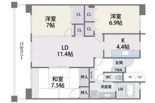L-PLACE KAIZUKA【1階】の間取り