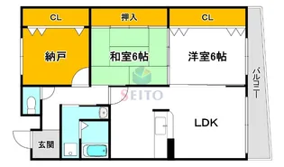 カルム千里山土井【3階】の間取り